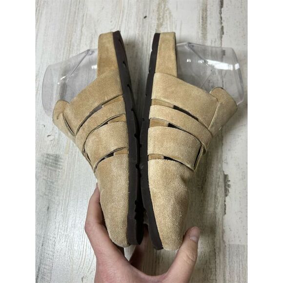 Free People Women's Slip-On Mules Brown Suede Size 8.5 Casual Shoes - Picture 4 of 8